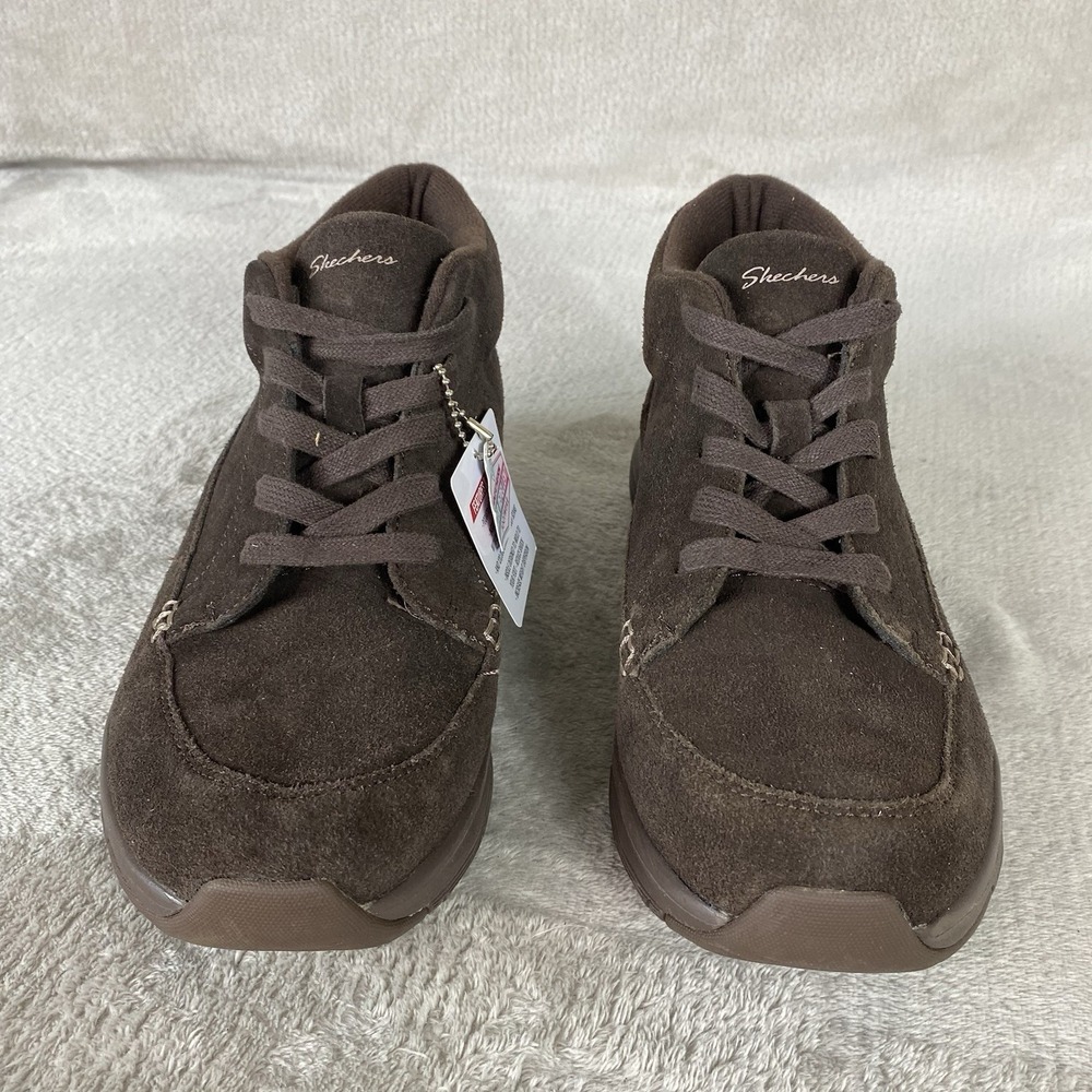 Skechers Arch Fit Gotta Chill Boots Womens Size 10 Brown Suede Comfort NEW - Picture 6 of 13